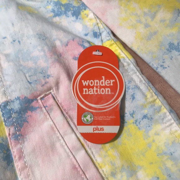 Wonder Nation NWT/White Tye Dyed Denim Jacket - Picture 7 of 13